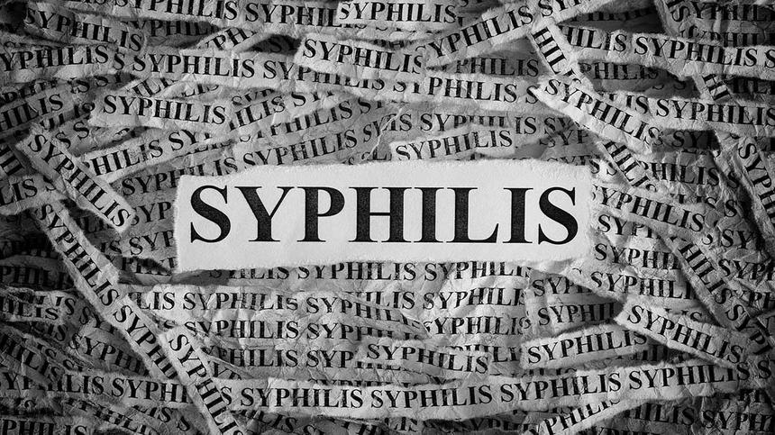 Syphilis Schriftzug