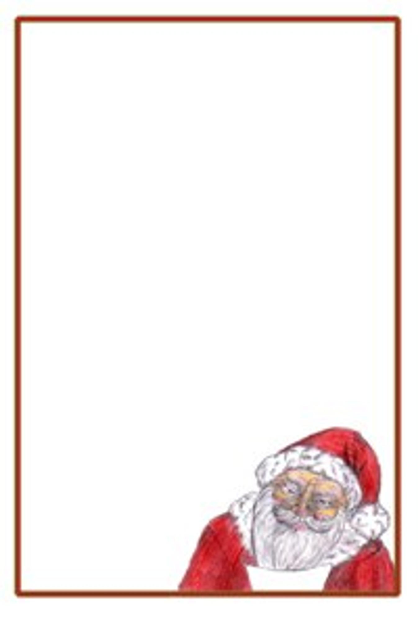 Wunschzettel-Vorlage mit Weihnachtsmann