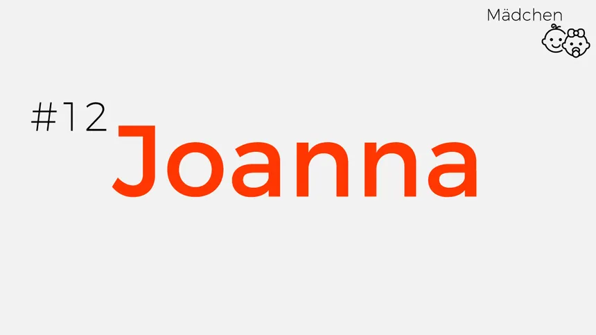 Mädchennamen aus Pop-Songs: Joanna