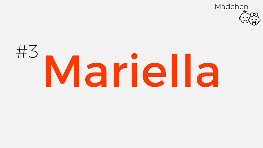 Mädchennamen aus Pop-Songs: Mariella