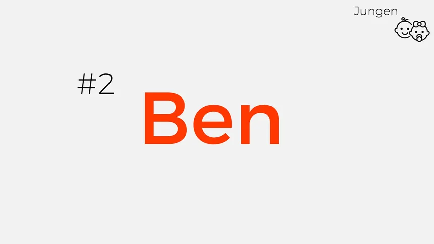 #2 Ben: Kurzform von BenjaminDer hebräische Name Benjamin bedeutet „der Sohn“. Ben kann zudem auch die Kurzform von Benedikt sein. Der Name kommt aus dem Lateinischen und kann mit „Segnen“ oder „Glückwünschen“ übersetzt werden.
Der kurze Jungenname Ben führte lange die Top-Liste der beliebtesten Babynamen an. Laut Namensforschern wird sich das im kommenden Jahr allerdings ändern. Das werden die Trendnamen 2022.

