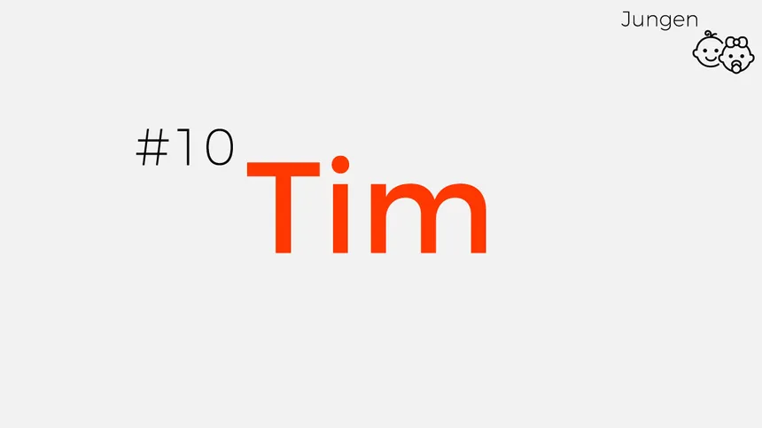 Kurze Vornamen, an die man sich leicht erinnert: Tim