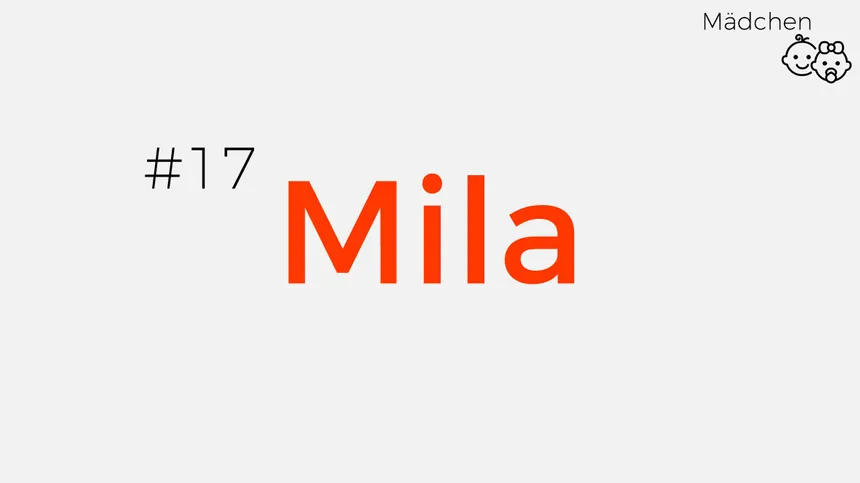 Kurze Vornamen, an die man sich leicht erinnert: Mila