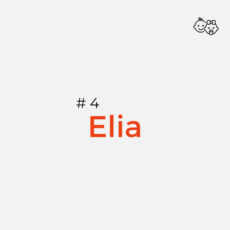 Geschlechtsneutrale Namen: Elia