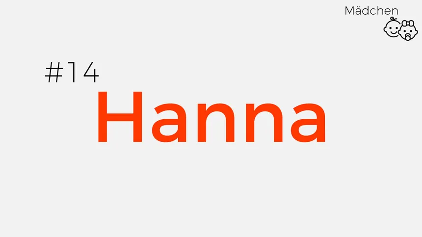 Babynamen inspiriert von den 90ern: Hanna