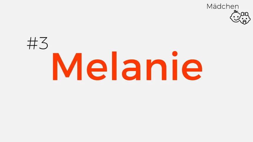 Babynamen inspiriert von den 90ern: Melanie