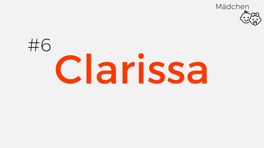 Babynamen inspiriert von den 90ern: Clarissa