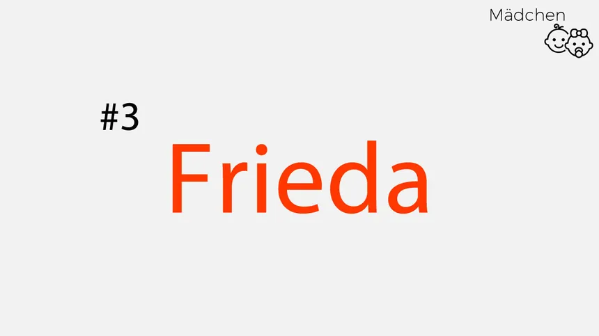 Trendnamen: Frieda