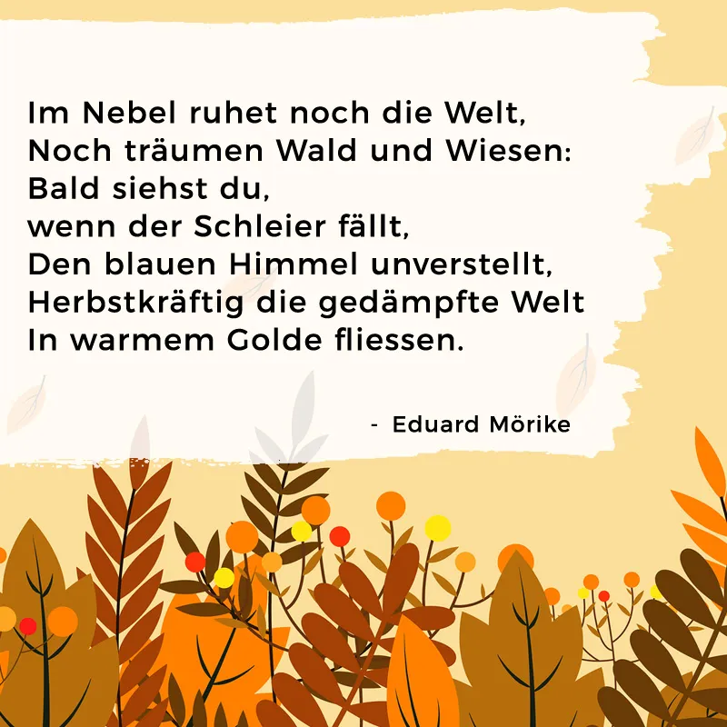 Herbstsrpüche und Herbstgedichte Eduard Mörike