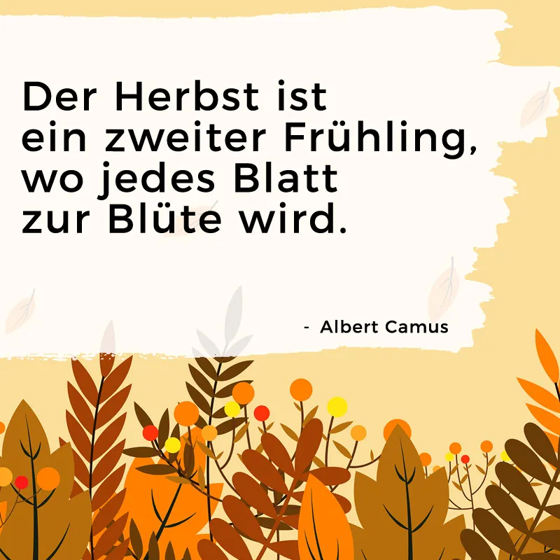 Herbstsprüche und Herbstgedichte Albert Camus