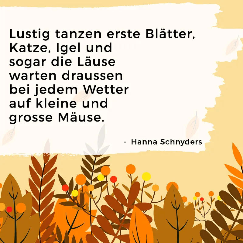 Herbstsprüche und Herbstgedichte Hanna Schnyders