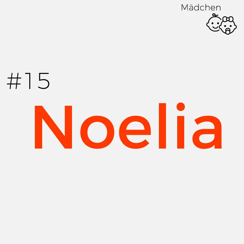 Seltene Mädchennamen: Noelia