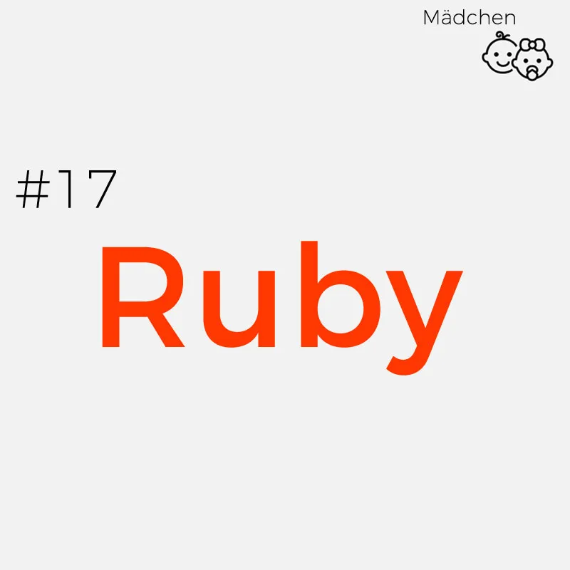 Seltene Mädchennamen: Ruby
