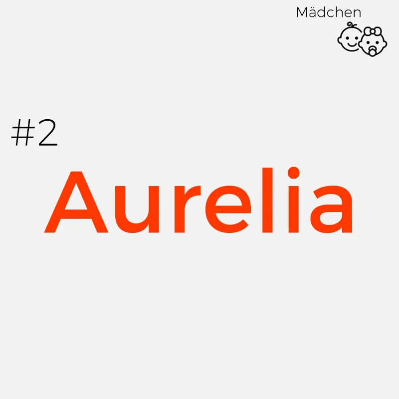 Seltene Mädchennamen: Aurelia