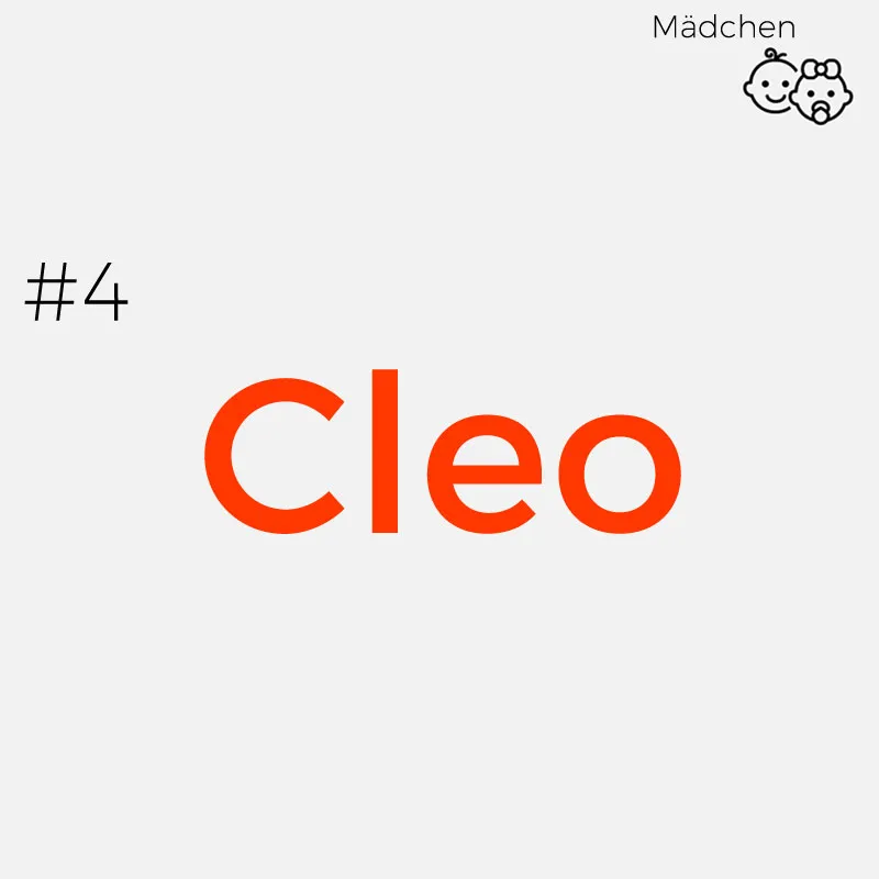 Seltene Mädchennamen: Cleo
