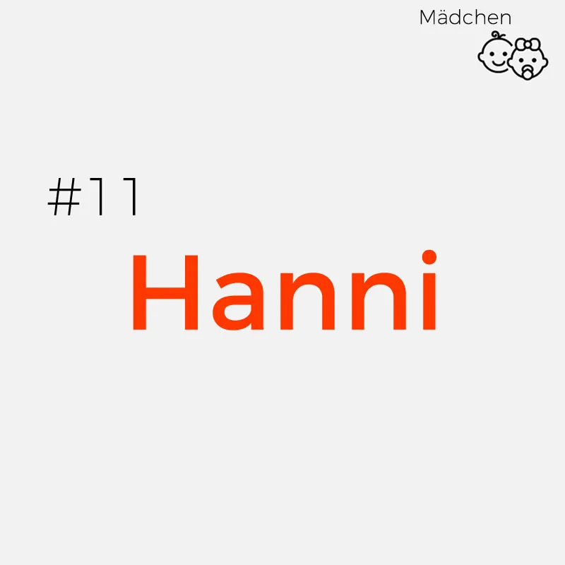Bairische Vornamen: Hanni