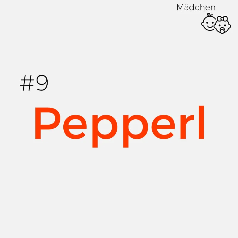 Bairische Vornamen: Pepperl