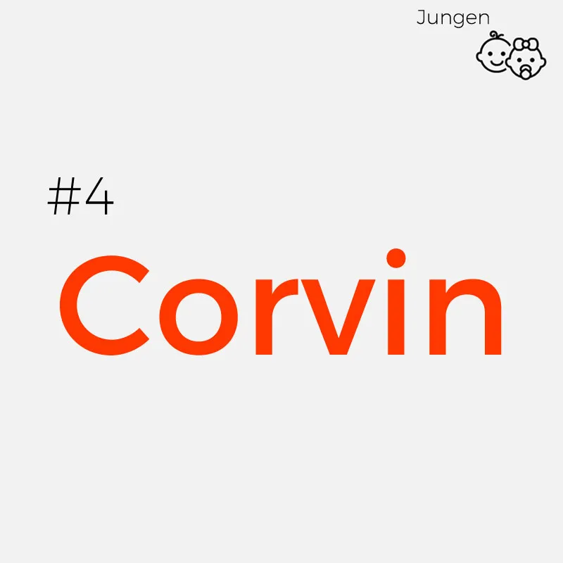 Seltene Jungennamen: Corvin