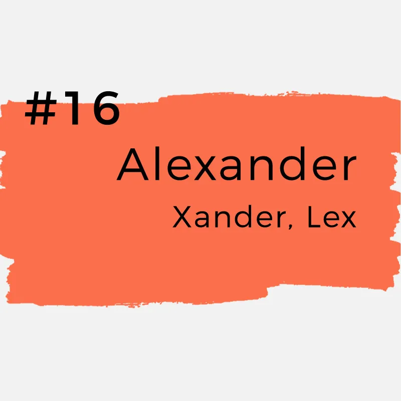 Vornamen mit kreativen Spitznamen - Alexander