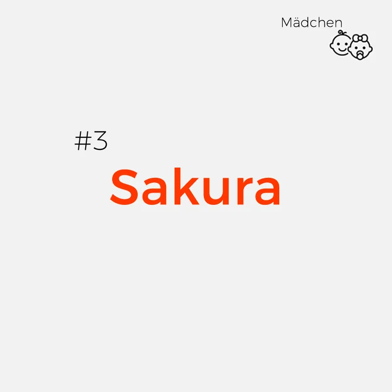 Japanische Mädchennamen - Sakura