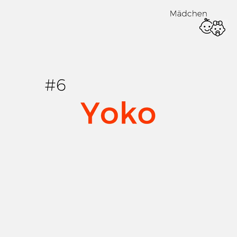 Japanische Mädchennamen - Yoko