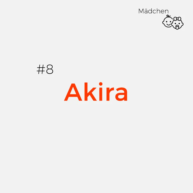 Japanische Mädchennamen - Akira