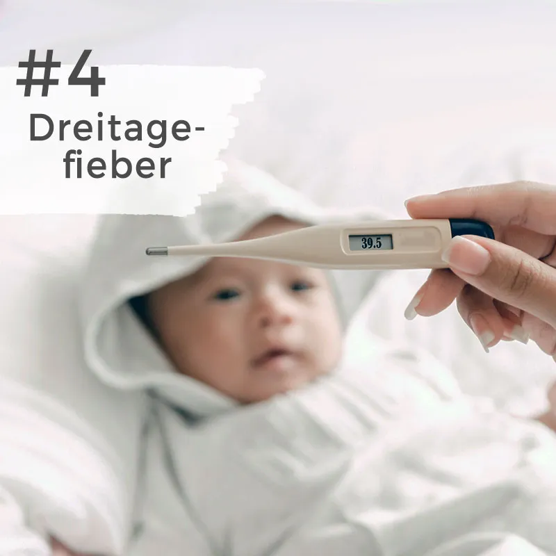 Baby und Fiebertermometer