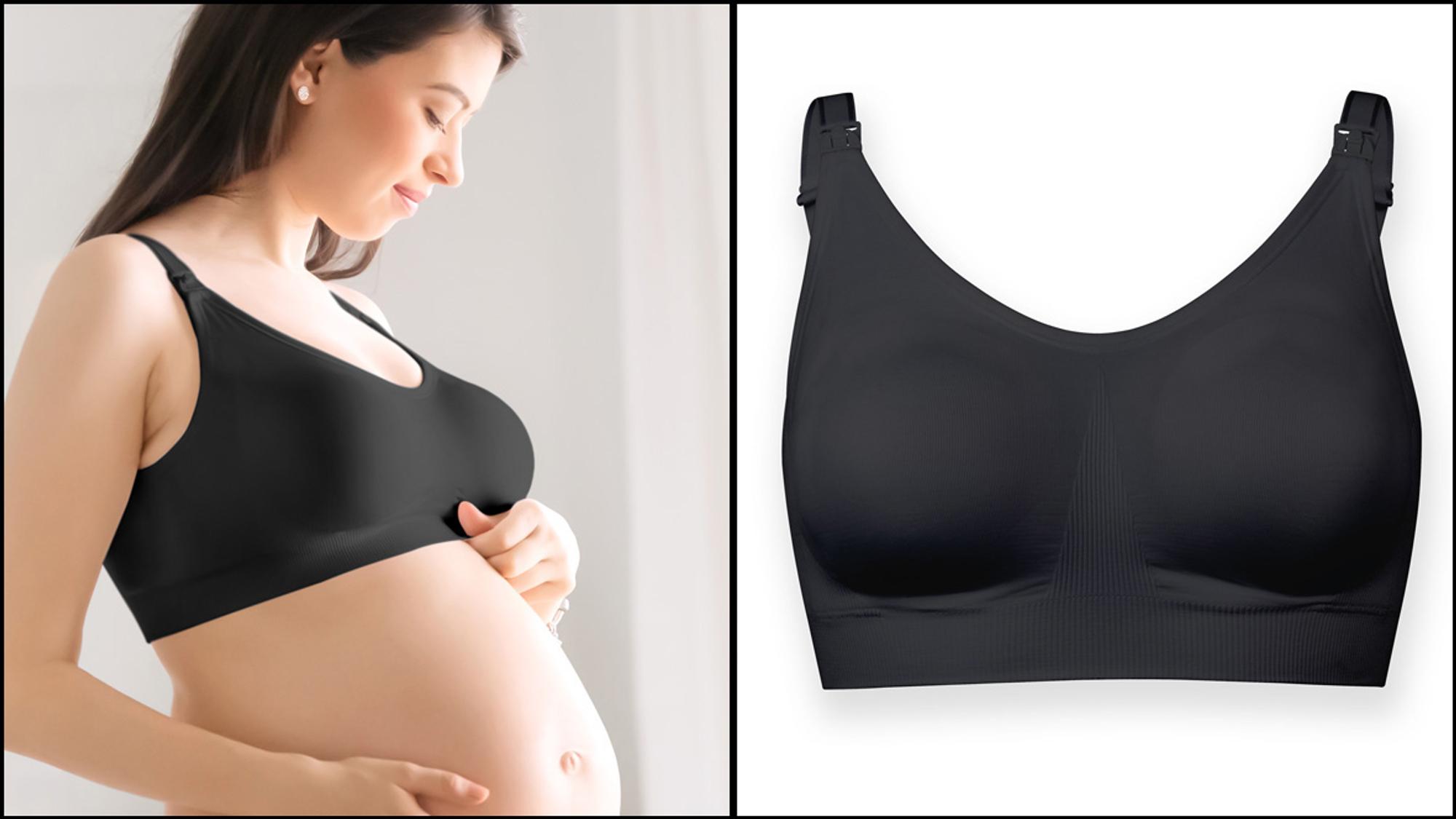 Schwangere trägt den Ultimate BodyFit BH von Medela