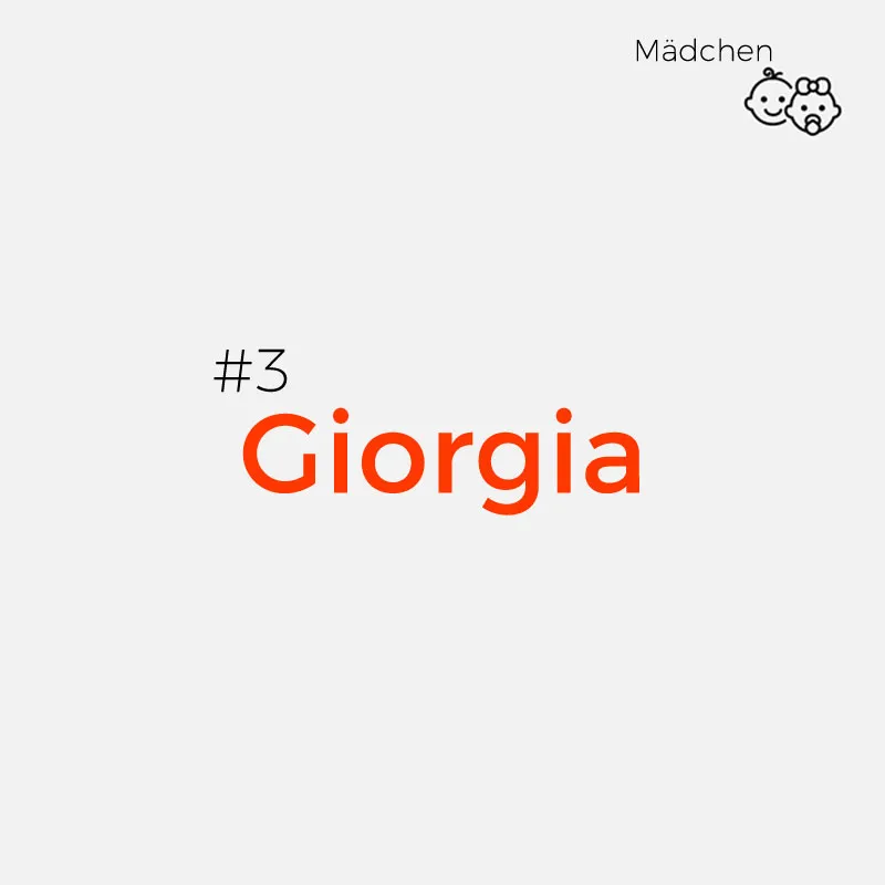 italienische Mädchennamen - Giorgia