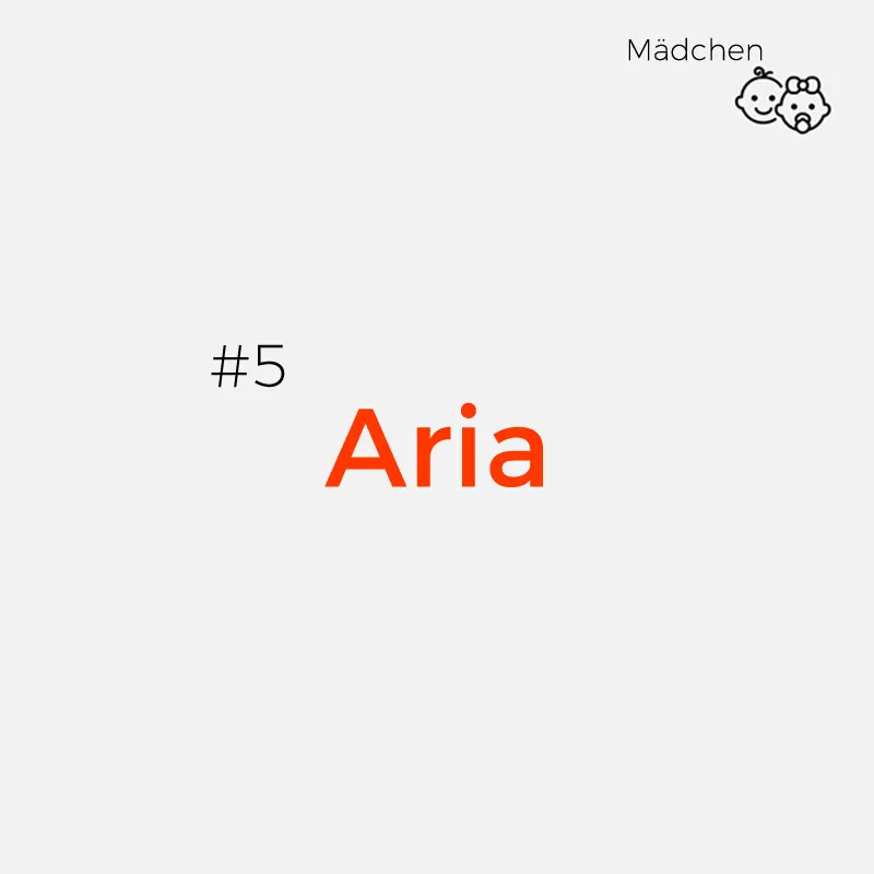 italienische Mädchennamen - Aria