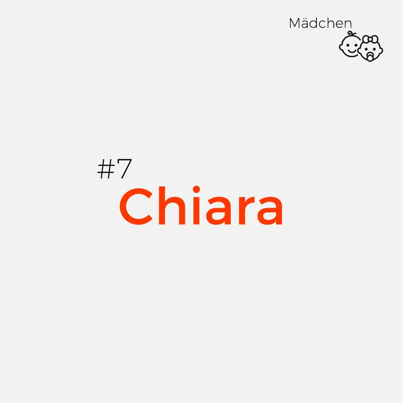 italienische Mädchennamen - Chiara