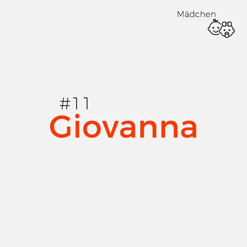 italienische Mädchennamen - Giovanna