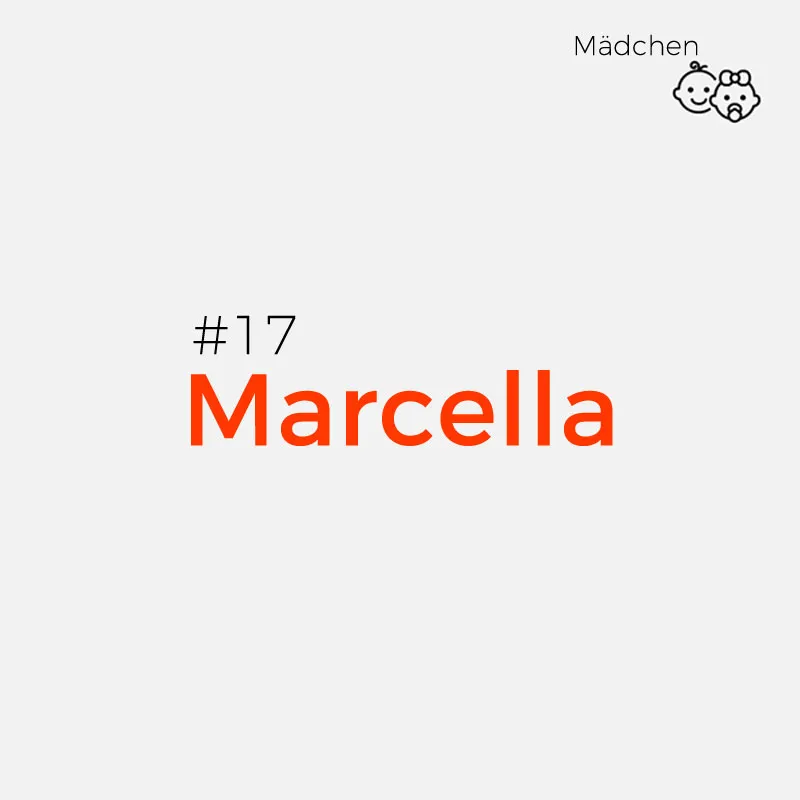 italienische Mädchennamen - Marcella