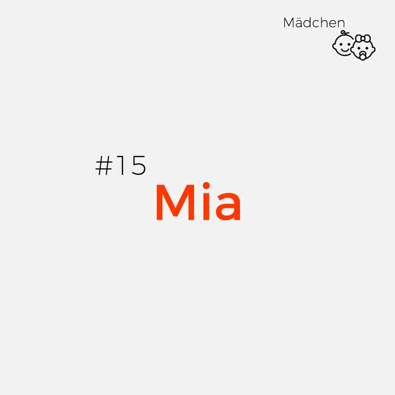 italienische Mädchennamen - Mia