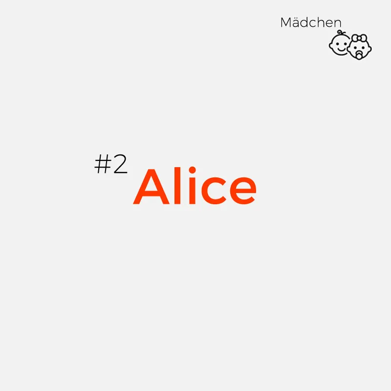 Märchen Namen - Alice
