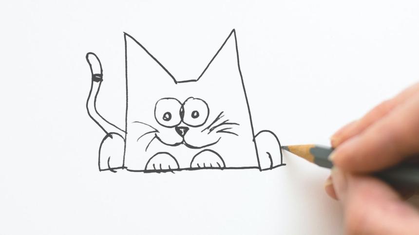 Katze zeichnen: einfach und schnell