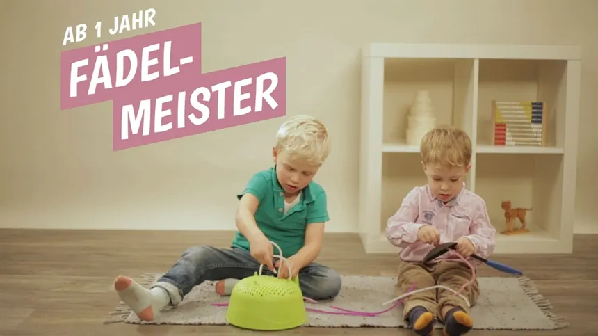 DIY-Lernspiele für Kinder: Fädel-Meister
