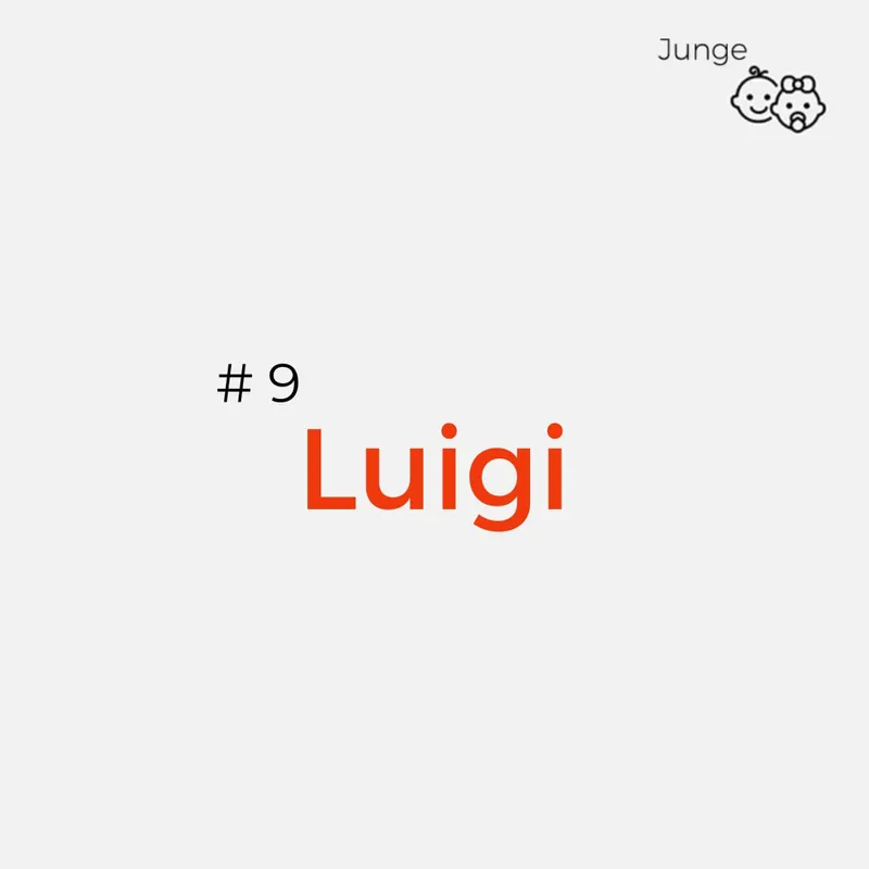 Italienische Jungennamen - Luigi