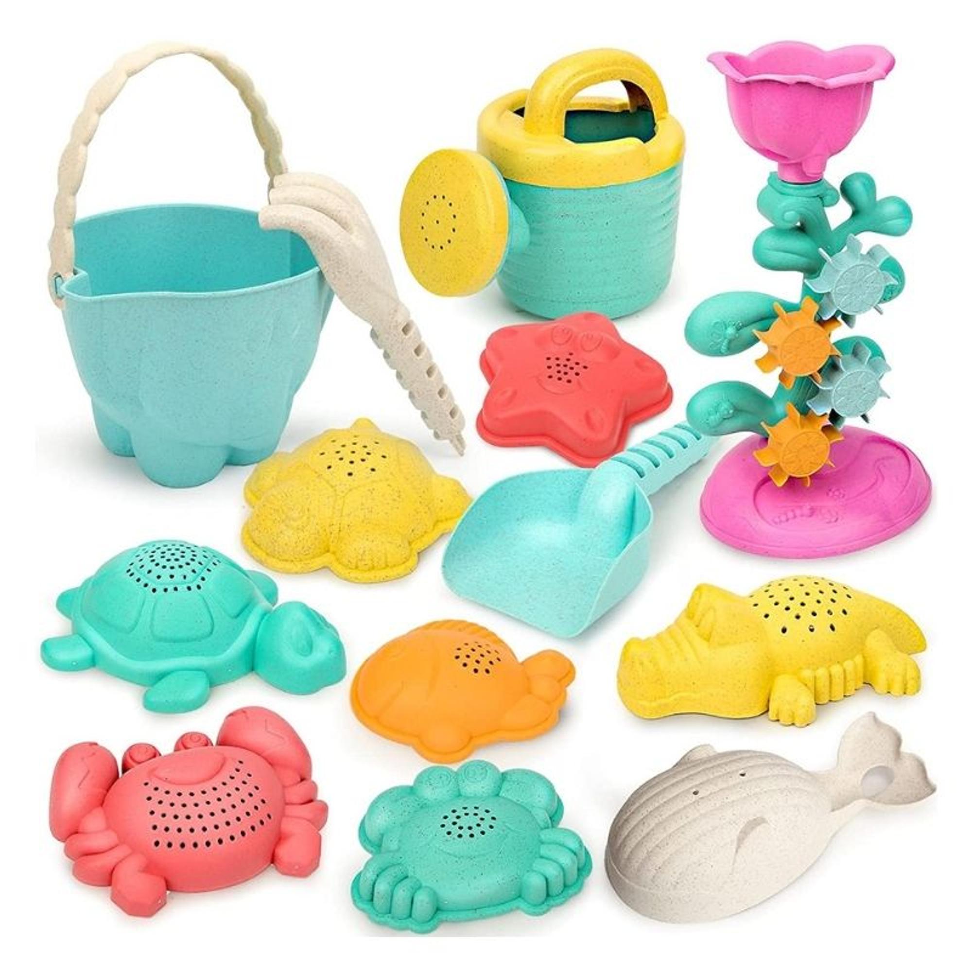 18tlg Sandspielzeug Set Strandspielzeug für Sandkasten mit Kipper und*Gießkanne 