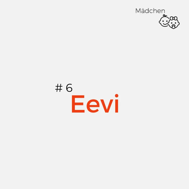 6. Eevi
Bedeutung: die Lebensspendende
Mit der finnischen Variante von Eva ist Eevi ein wirklich seltener Mädchenname. Man läuft keine Gefahr, dass aus Eevi ein doofer Spitzname gebildet werden kann. Eevi ist kurz und bündig mit einem liebevollem Klang.
