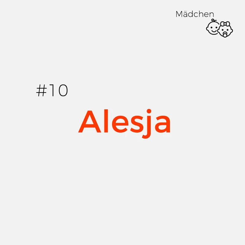 10. AlesjaKurzform: Lesja
Der russische Vorname Alesja hat altgriechische Wurzeln und wird als „Beschützerin“ gedeutet.
