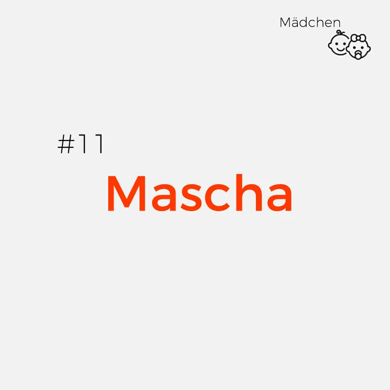 11. MaschaKoseform: Maschenka
Mascha ist die russische Verniedlichungsform von Maria. Der Vorname Mascha wird als „Geliebte“ oder „Gottesgeschenk“ interpretiert.
