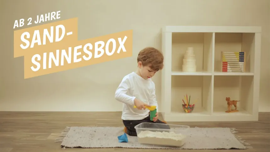 DIY-Lernspiele für Kinder: Sand-Sinnesbox