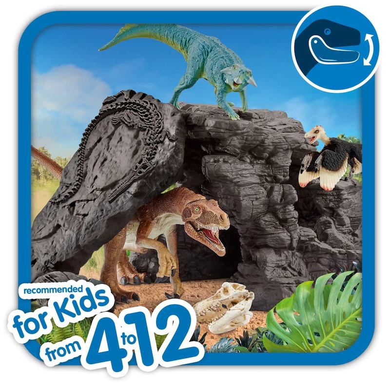 26tlg Dinosaurier schleich Figuren Set Groß Mini Dinos Kinder Spielzeug mit Box