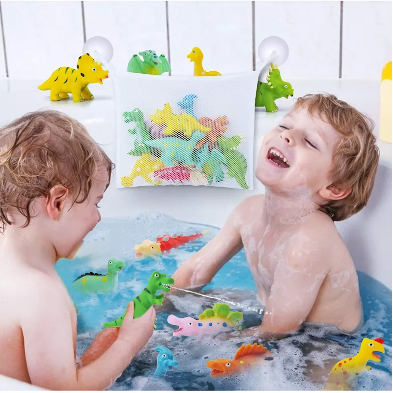 4. Dino-Spielzeug für die BadewanneDas GizmoVine Dino-Badespielzeug schafft ein ganz neues Badeerlebnis für kleine Dino-Fans. Füllt man die Dino-Figuren mit Wasser, spritzt dieses beim Zudrücken wieder raus!
Das Set für Kinder ab 6 Monaten kannst du hier bestellen!
