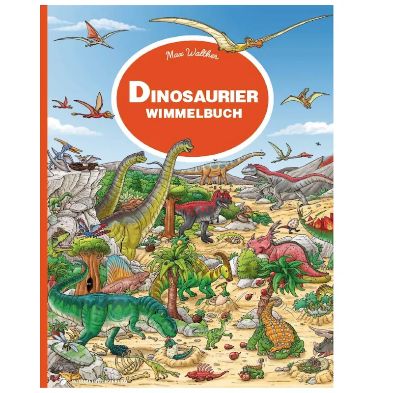 13. Dinosaurier WimmelbuchDas klassische Wimmelbuch darf in der Dinosaurier-Sammlung natürlich nicht fehlen! Auf jeder Seite gibt es tolle neue Dinge zu entdecken – eine fortlaufende Geschichte mit verschiedenen Dinosauriern macht das Buch zu einem spannenden Abenteuer für kleine Fans.
Bei Amazon hier bestellen!
