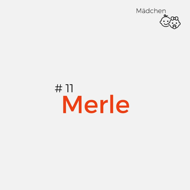 Namen mit Bedeutung Mädchen: Merle
