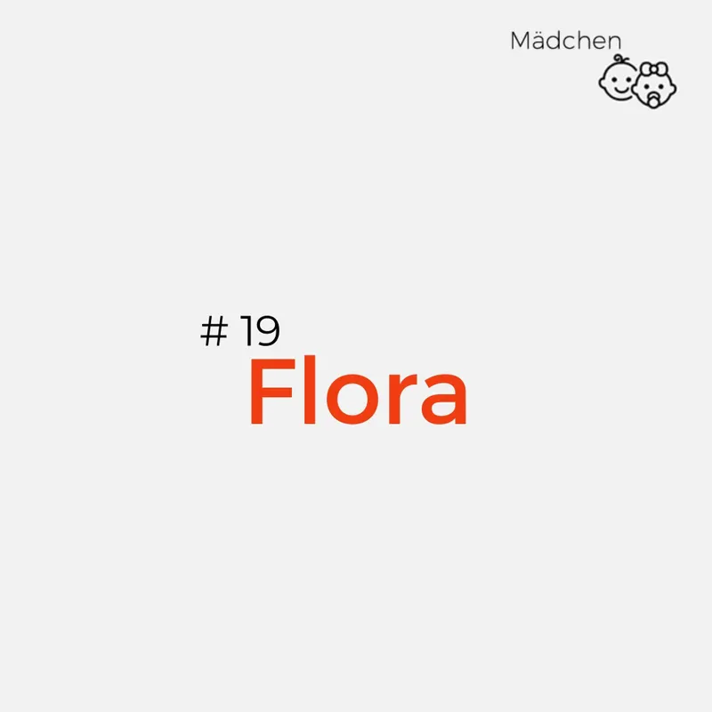 Namen mit Bedeutung Mädchen: Flora