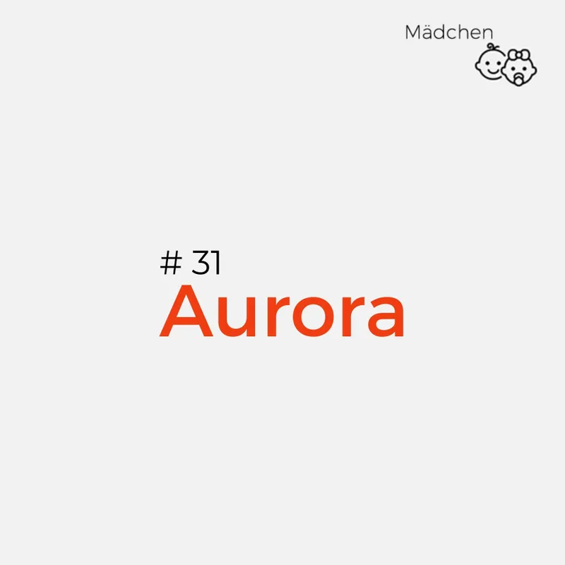 Namen mit Bedeutung Mädchen: Aurora