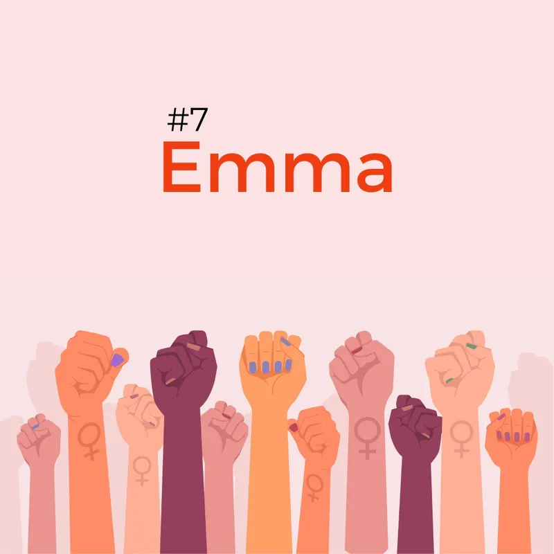 #7 EmmaDie Frau hinter diesem feministischen Mädchennamen kennen sogar Kinder: Emma Watson (*1990). Bekannt wurde sie durch ihre Rolle als Hermine Granger in der Harry Potter-Filmreihe, doch sie ist auch eine echte Frauenrechtlerin. 2014 wurde sie zur UN-Botschafterin für Frauenrechte. Außerdem ist sie das Gesicht der UN-Women-Kampagne HeForShe, die sich für Frauenrechte und Gleichstellung engagiert.
